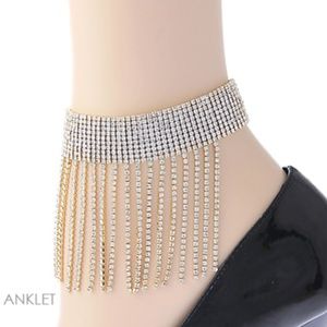 Crystal Tassel Anklet
